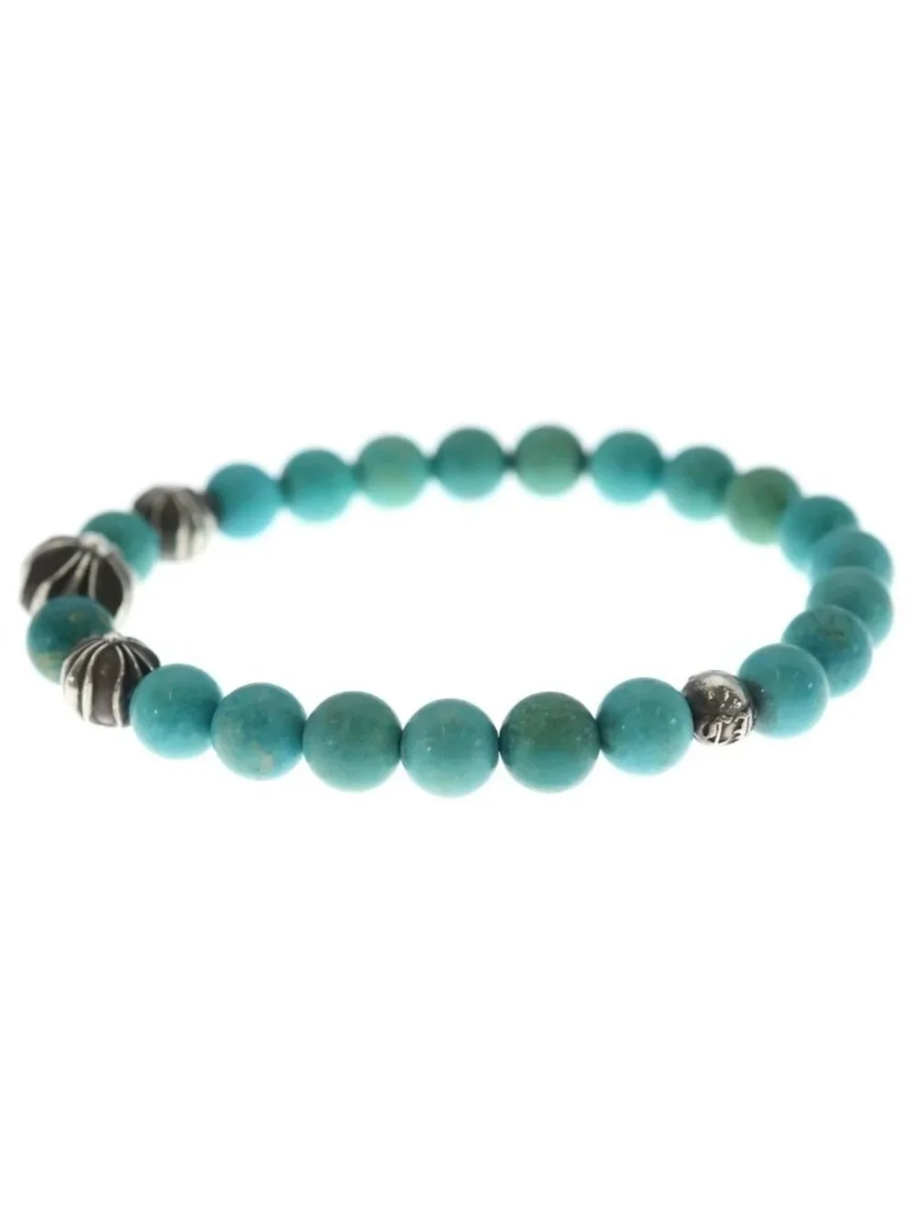 Chrome Hearts 8 Bead Bracelet Ble Turquoise Blue Bracelet